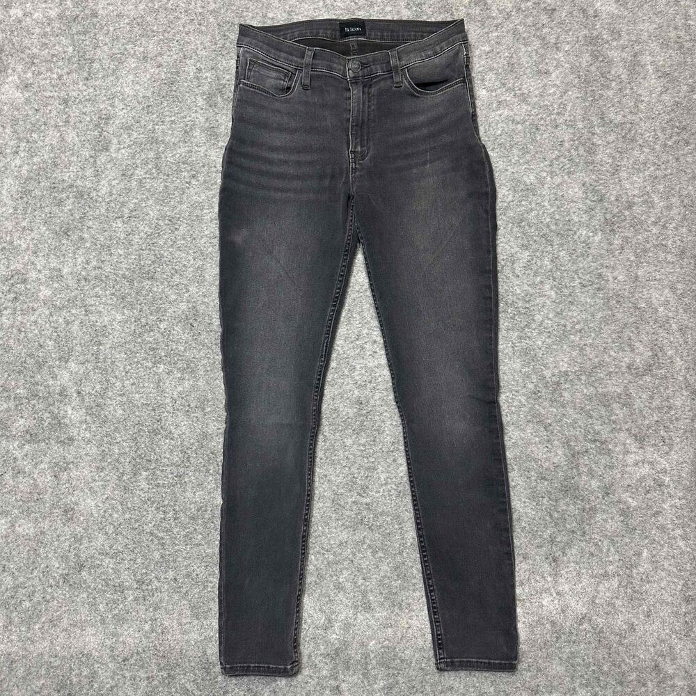 Hudson Natalie Midrise Super Skinny Women's Ankle Jeans Size 26 Black Dark Wash